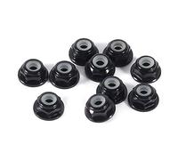 Écrous Hexagonaux Autobloquants, 10 PCS Écrous Inserts D'écrou M2 Écrou CNC Écrou de Blocage en Nylon à Bride en Aluminium Écrous Métalliques Autobloquants Noir