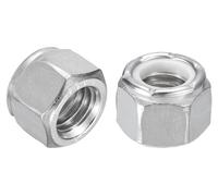 Écrous hexagonaux avec insert en nylon, filetage 1/2"-13, lot de 100, en acier inoxydable 316