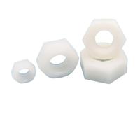 Écrous hexagonaux en Nylon 20/50/100 pièces M2 M3 M4 M5 M6 M8 M10 M12, attaches en plastique résistant aux vibrations, noir et blanc, for l'électronique