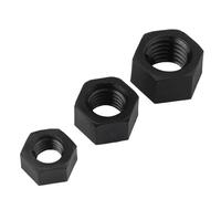 Écrous hexagonaux en plastique et Nylon, 10/20/50pcs M2 M2.5 M3 M4 M5 M6 M8 M10 M12 M14 M16 M18 M20, attaches anti-vibrations blanches et noires(Black Color,M4 (50pcs))