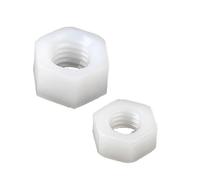Écrous hexagonaux en plastique et Nylon, 10/20/50pcs M2 M2.5 M3 M4 M5 M6 M8 M10 M12 M14 M16 M18 M20, attaches anti-vibrations blanches et noires(White Color,M20 (10pcs))