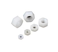 Écrous hexagonaux en plastique et Nylon, 2 à 100 pièces, M3 M4 M5 M6 M8 M10 M12 M14 M16, blanc et noir, écrou en Nylon isolant, contre-écrou hexagonal
