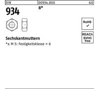 Écrous hexagonaux Reyher DIN 934 8 M 10 009348009100000 (100 pièces)