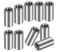 Écrous Longs Manchon M6X20 mm Manchons Filetés Ronds en Acier Inoxydable | Écrous de Raccordement m6 Stainless Steel Sleeve pour Connecter des Tiges Filetées et des Boulons de Suspension 10Pcs
