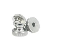 Écrous moletés à pas élevé en acier inoxydable, 1 à 10 pièces/lot, M2, M2.5, M3, M4, M5, M6, M8, M10, pour trous borgnes, publicité(Through hole type,M4 5pcs)
