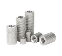 Écrous moletés cylindriques étendus en acier inoxydable 304, écrous de réglage de vissés à la main M2 M2.5 M3 M3.5 M4 M5 M6 - M16(30mm,M16xOD24-1pcs)