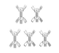écrous papillon, Lot de 5 vis papillon en acier inoxydable - Vis à double tête for bricolage, machines et électronique(M4*6mm)