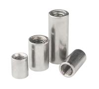 Écrous raccord colonne cylindrique rond inox 304 M3-M16, tailles variées(OD10xM6x6)