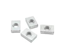 Écrous rectangulaires/carrés 10 pièces M5 M8 bloc coulissant en acier zingué et aluminium(M5-17x12x3.0mm)