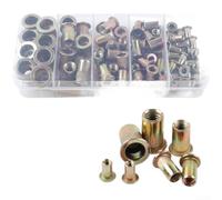 Écrous Rivetés Acier Inoxydable Zincés 93PCS M3-M8 | Acier inoxydable zincé, design hexagonal stable, tailles pour m3 à M8, pour idéal assemblage mécanique, finition durable