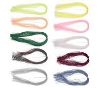 ECSiNG 10 Kits de Montage de Mouches en Cristal Flash Kit de Montage de Mouches de Pêche Kit de Montage de Gabarit en Spirale pour La Pêche en Plein Air - Accessoire de Bricolage 10 Couleurs