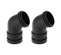 ECSiNG 2 Pièces Adaptateur Coudé pour Ponceuse à Bande en Plastique Buse Anti-poussière Compatible avec Makita 9403 Pièce de Rechange 416497-7, Noir