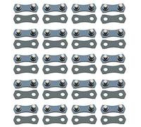 ECSiNG 20 Jeux de Maillons de Chaîne de Tronçonneuse Sangle Préréglée de Réparation de Maillon Compatible avec Petite Chaîne de Calibre 3/8LP 1.3 mm Adaptée aux Chaînes de 33 à 70 Maillons