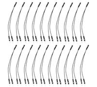 ECSiNG 20Pcs Câbles Ruban du-Pont Au Pas 2,54 Mm Femelle Simple vers Mâle Double pour Carte Mère Diode électroluminescente Interrupteur Boîtier d'ordinateur Boutons Réinitialisation d'alimentation
