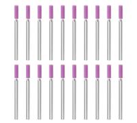 ECSiNG 20pcs Meules Rotatives Foret de Pierres de Meulage en Corindon Rouge Set d'accessoires pour Le Meulage de Scies Electriques Diamètre de Pierre 3mm