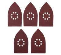 ECSiNG 50 Pièces 105x175 mm Feuilles de Ponçage pour Ponceuse à 8 Trous Grain 40 60 80 100 120 Tampons de Ponçage en Papier de Verre Compatible avec Black Decker Les Ponceuses Multiples KA200 KA110E