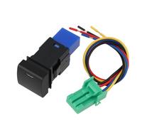 ECSiNG Bouton-Poussoir LED Vierge 5 Broches pour Tableau de Bord 3 A 22 X 22 Mm Compatible avec Toyota Compatible avec Camry