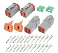 ECSiNG Kit de Connecteurs électriques étanches à 6 Broches DT04-6P DT06-6S Compatible avec Deutsch Compatible avec DT Série 6P Prise étanche Automobile