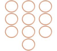 ECSiNG Lot de 10 Rondelles Annulaires en Cuivre Diamètre Extérieur 37 Mm Diamètre Intérieur 32 Mm épaisseur 1,8 Mm pour Forets à Filetage UNC 1-1/4"