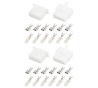 ECSiNG Lot de 2 Connecteurs électriques à 6 Broches (6,3 Mm Mâle/Femelle) pour Câblage Automobile