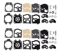 ECSiNG Lot de 2 kits de réparation de carburateur pour tronçonneuse Stihl 09 010 011 028 FS40 FS44 FS85 FS586 FS88 FS106 FS180 Remplace K10-WAT