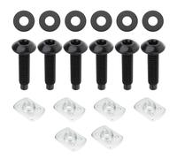 ECSiNG Lot de 6 vis à dégagement rapide M8 compatibles avec Jeep Wrangler TJ 1997-2006 JK JKU 2007-2018