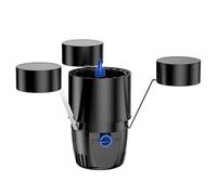Écumeur automatique d'étang flottant,collecteur de feuilles mortes d'étang à poissons d'aspiration 45W avec entrée Vortex à 360° et 3 modes de fontaine,extracteur de surface piscine,for étangs de 25m²