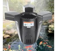 Écumeur Flottant 220 V pour Bassin, Écumeur Flottant À Aspiration avec Pompe, Câble Dalimentation De 10 M, Aspirateur pour Bassin De Jardin, Filtre De Purification pour Plantes Aquatiques pour
