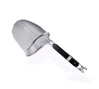 Écumoire À Mailles En Acier Inoxydable, Avec Panier Passoire Fin, Poignée Ergonomique For Nouilles, Boulettes, Filtre Café, Vidange D'huile, Noir, 20 Cm