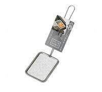 Écumoire de Cuisine Passoire Louche Skimmer Filtre en Acier Inoxydable Maille Fine Rectangulaire Dépouille Mousse et Poignée Longue Antichaleur Convient à Friture Bouillons Sauces