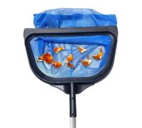Écumoire de piscine - Filet à mailles fines très résistant Outil de | Avec cadre renforcé durable, compatible avec les poteaux télescopiques, panier à débris de grande capacité
