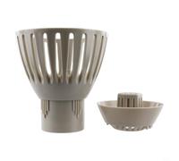 Écumoire de vidange de bassin pour bassins à carpes koï | Contrôle de l'eau réglable pour collecteur de feuilles avec tasse à débris élargie | Pour une installation facile du filtre en plastique pour