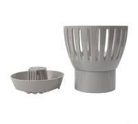 Écumoire de vidange de bassin pour bassins à carpes koï | Contrôle de l'eau réglable pour collecteur de feuilles avec tasse à débris élargie | Pour une installation facile du filtre en plastique pour