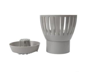 Écumoire de vidange de bassin pour bassins à carpes koï | Contrôle de l'eau réglable pour collecteur de feuilles avec tasse à débris élargie | Pour une installation facile du filtre en plastique pour