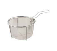 Écumoire en acier inoxydable pour friture profonde - Panier en maille fine pour raviolis et nouilles - Outil de cuisine de 18 cm (acier 304)