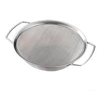Écumoire professionnelle en maille métallique fine pour soupe mousse élimination de graisse louche araignée en acier inoxydable avec poignée crochet Ustensiles de cuisine (D)