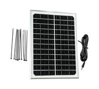 ECVGHD Panneau solaire monocristallin 12 V 10 W avec câble de sortie | Module encadré rigide pour lampes de jardin, appareil photo, montage à espace limité, utilisation en extérieur
