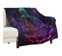 ECWECC Le Bouddha Blanket Plaid Le Bouddhisme Couverture Literie en Flanelle Douce Et Chaude De Canapé Convient Adultes Enfant Grad Cadeaux 130x180cm