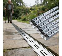 ECwtpndf Caniveau de Drainage pour allée, Kit de Drainage Canal en Acier Inoxydable 304, 1,4 à 8 po Large, passerelle Patio(6pack,5x3cm/2x1.2inch)
