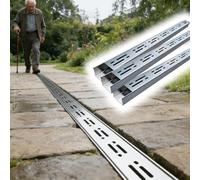 ECwtpndf Caniveau de Drainage pour allée, Kit de Drainage Canal en Acier Inoxydable 304, 1,4 à 8 po Large, passerelle Patio(3pack,15x4cm/5.9x1.6inch)