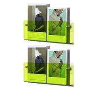 ECwtpndf Porte-revues en Acrylique, Lot de 2 Supports muraux en Acrylique, sans perçage, Multicolore, 40-120 cm