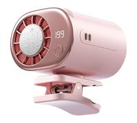 ECwtpndf Ventilateur à pince, Ventilateur AC à Clip for Voiture, 16°C, 199 Vitesses, LED, 360°, 4 Couleurs, Portable Bureau Vélo Plage