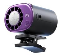 ECwtpndf Ventilateur à pince, Ventilateur AC à Clip for Voiture, 16°C, 199 Vitesses, LED, 360°, 4 Couleurs, Portable Bureau Vélo Plage