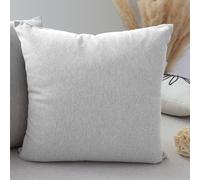 Ed Enjoy Coussin décoratif pour canapé Salon lit, Blanc Gris, carré 40x40, Coussin et Housse Amovible, pour Un intérieur Tendance et Confortable