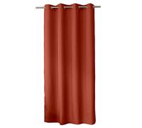 Rideau oeillets CHABY 140 x 240 cm 100% polyester bachette coloris TERRE CUITE