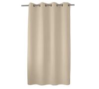 ED ENJOY HOME Rideau Obscurcissant avec Œillets argentés, Ivoire, 140x180cm, 100% Polyester, Tissu Certifié Oeko-TEX, Collection Réglisse