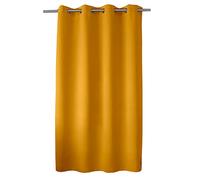 ED ENJOY HOME Rideau Obscurcissant avec Œillets argentés, Jaune Moutarde, 140x180cm, 100% Polyester, Tissu Certifié Oeko-TEX, Collection Réglisse