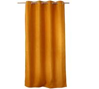 ED ENJOY HOME Rideau Obscurcissant Fileté avec Œillets, 135x240cm, Jaune Moutarde, 100% Polyester, Collection Floppy