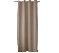 ED ENJOY HOME Rideau Occultant avec Œillets argentés, Beige Naturel, 140x240cm, 100% Polyester, Tissu Certifié Oeko-TEX, Collection Réglisse