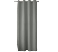 ED ENJOY HOME Rideau Occultant avec Œillets argentés, Gris, 140x240cm, 100% Polyester, Tissu Certifié Oeko-TEX, Collection Réglisse